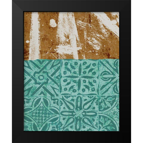 Tribal Pathways II Black Modern Wood Framed Art Print by Saunders, Alonzo