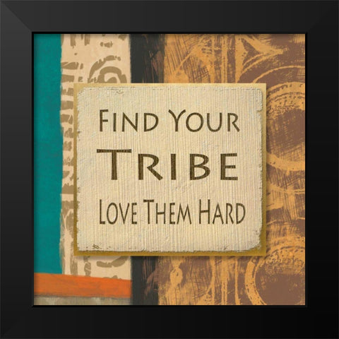 Tribe I Black Modern Wood Framed Art Print by Saunders, Alonzo