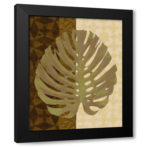 Tropical Leaf I Black Modern Wood Framed Art Print by Saunders, Alonzo