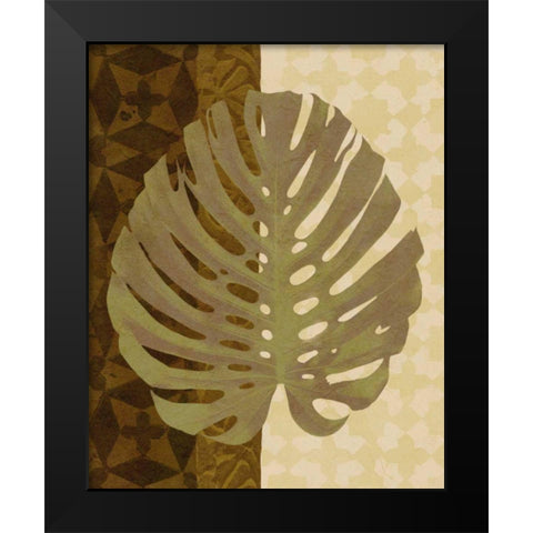 Tropical Leaf I Black Modern Wood Framed Art Print by Saunders, Alonzo