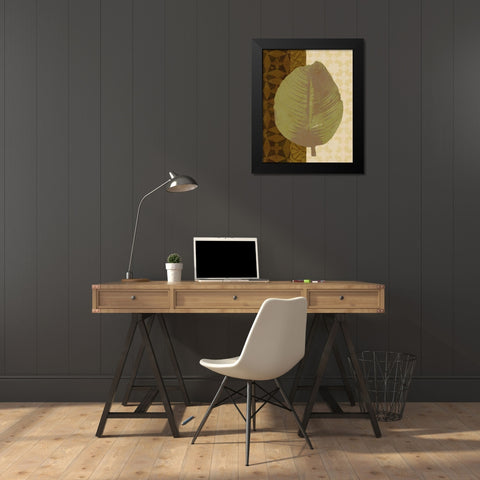 Tropical Leaf II Black Modern Wood Framed Art Print by Saunders, Alonzo