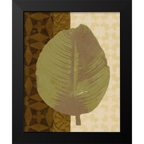 Tropical Leaf II Black Modern Wood Framed Art Print by Saunders, Alonzo