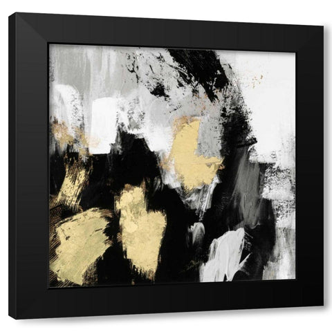 Neutral Gold Collage I Black Modern Wood Framed Art Print with Double Matting by Borges, Victoria