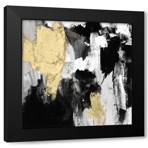 Neutral Gold Collage IV Black Modern Wood Framed Art Print with Double Matting by Borges, Victoria