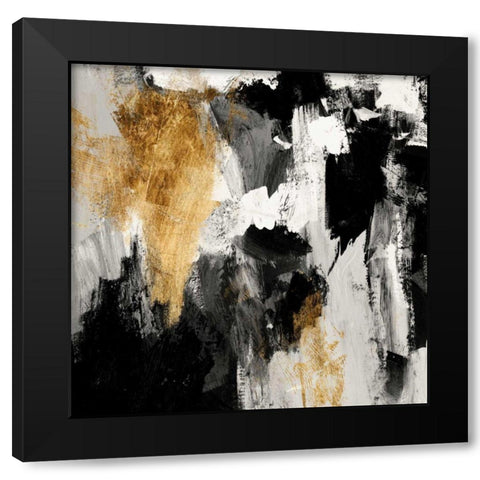 Neutral Gold Collage IV Black Modern Wood Framed Art Print with Double Matting by Borges, Victoria