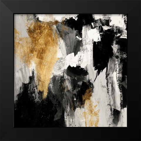 Neutral Gold Collage IV Black Modern Wood Framed Art Print by Borges, Victoria