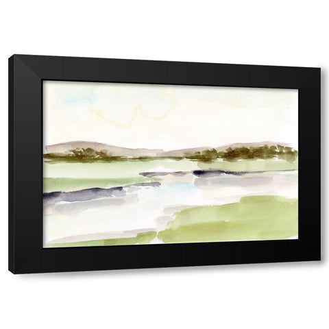 Lake Horizon I Black Modern Wood Framed Art Print by Harper, Ethan