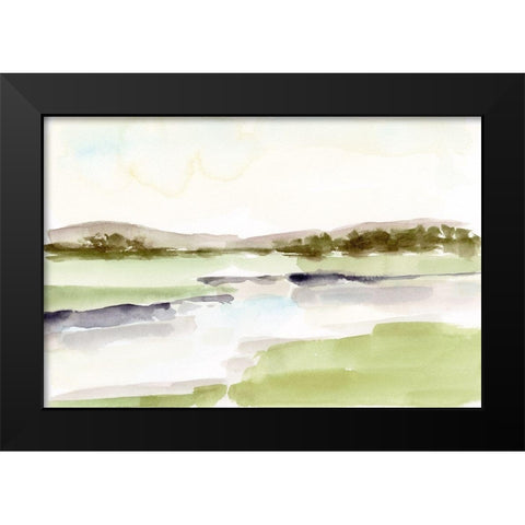 Lake Horizon I Black Modern Wood Framed Art Print by Harper, Ethan