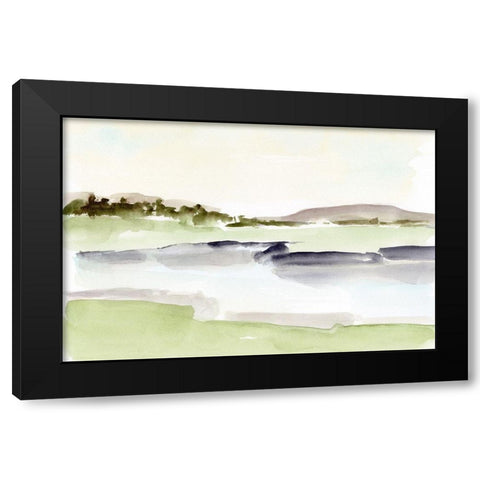 Lake Horizon II Black Modern Wood Framed Art Print by Harper, Ethan