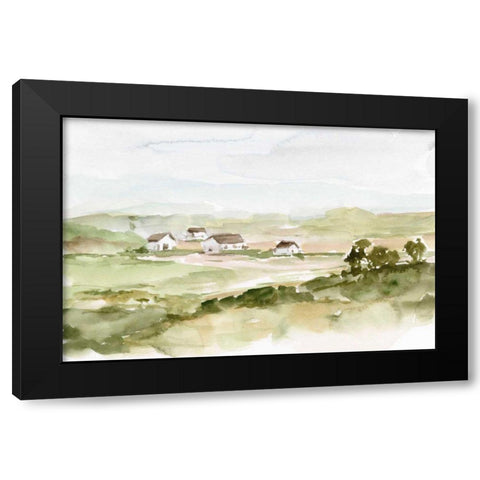 Farm Valley I Black Modern Wood Framed Art Print with Double Matting by Harper, Ethan