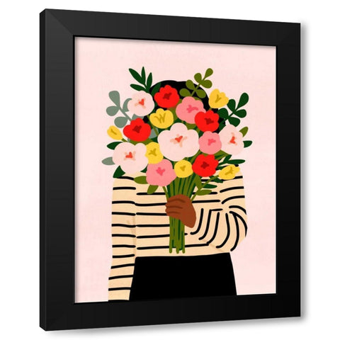 Darling Valentine I Black Modern Wood Framed Art Print by Borges, Victoria