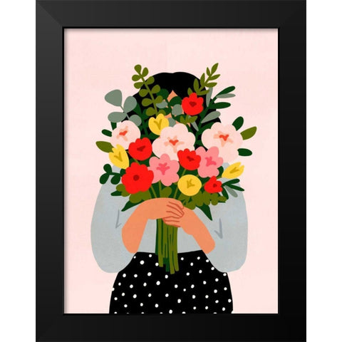Darling Valentine II Black Modern Wood Framed Art Print by Borges, Victoria