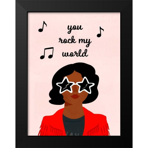 Darling Valentine III Black Modern Wood Framed Art Print by Borges, Victoria