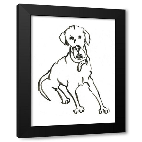 WAG: The Dog I Black Modern Wood Framed Art Print with Double Matting by Binder, Vanessa