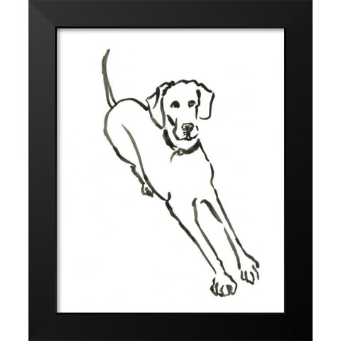 WAG: The Dog II Black Modern Wood Framed Art Print by Binder, Vanessa