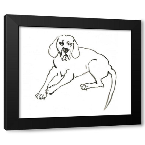 WAG: The Dog III Black Modern Wood Framed Art Print by Binder, Vanessa
