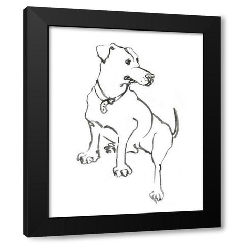 WAG: The Dog IV Black Modern Wood Framed Art Print with Double Matting by Binder, Vanessa