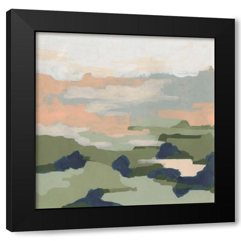 Abstract Valley I Black Modern Wood Framed Art Print with Double Matting by Vess, June Erica