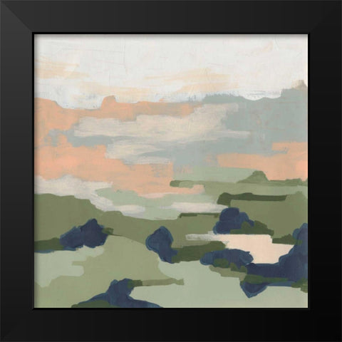 Abstract Valley I Black Modern Wood Framed Art Print by Vess, June Erica