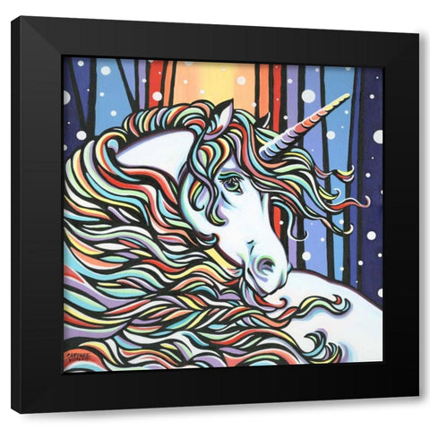 Magical Unicorn I Black Modern Wood Framed Art Print by Vitaletti, Carolee