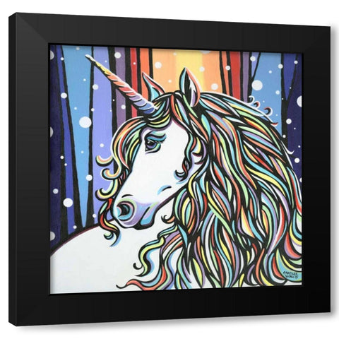 Magical Unicorn II Black Modern Wood Framed Art Print with Double Matting by Vitaletti, Carolee