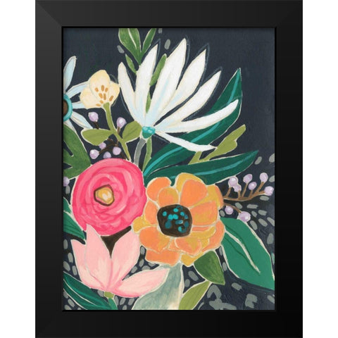 Garden Interlude I Black Modern Wood Framed Art Print by Vess, June Erica