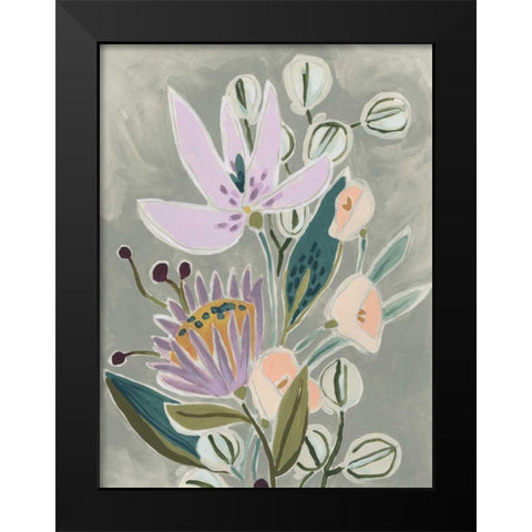 Spring Lilac I Black Modern Wood Framed Art Print by Vess, June Erica