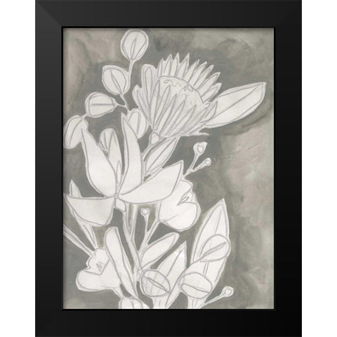 Spectral Blooms II Black Modern Wood Framed Art Print by Vess, June Erica