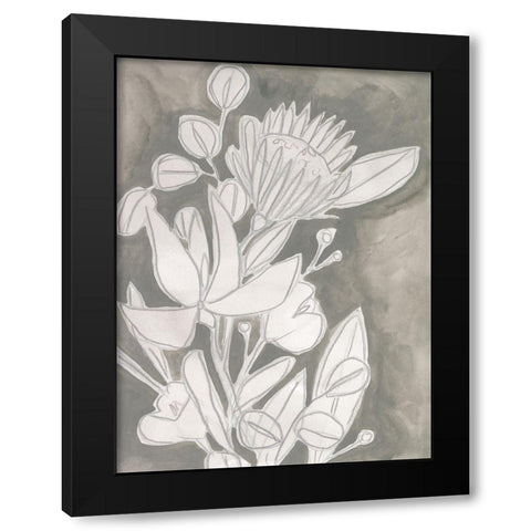 Spectral Blooms II Black Modern Wood Framed Art Print by Vess, June Erica