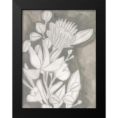 Spectral Blooms II Black Modern Wood Framed Art Print by Vess, June Erica