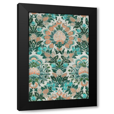 Verdant Tapestry III Black Modern Wood Framed Art Print with Double Matting by Vess, June Erica