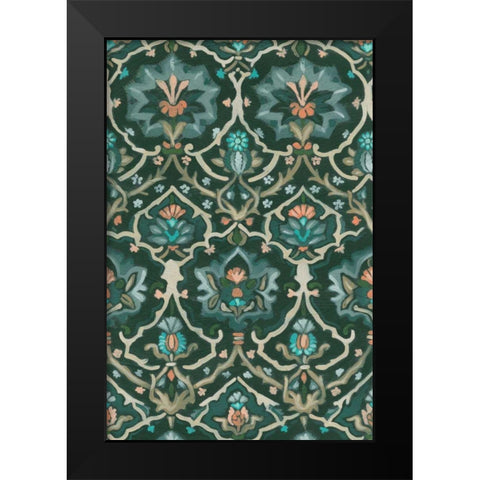 Verdant Tapestry IV Black Modern Wood Framed Art Print by Vess, June Erica