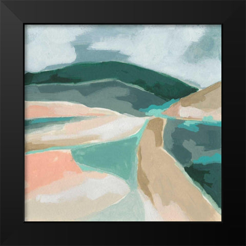 Marble Valley II Black Modern Wood Framed Art Print by Vess, June Erica