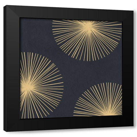 Bursts II Black Modern Wood Framed Art Print with Double Matting by Caroline, Emma