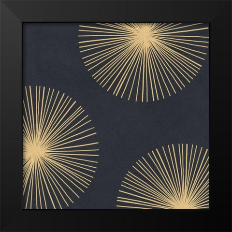 Bursts II Black Modern Wood Framed Art Print by Caroline, Emma