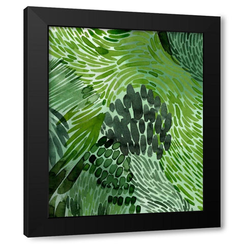 Upright Greenery II Black Modern Wood Framed Art Print by Popp, Grace