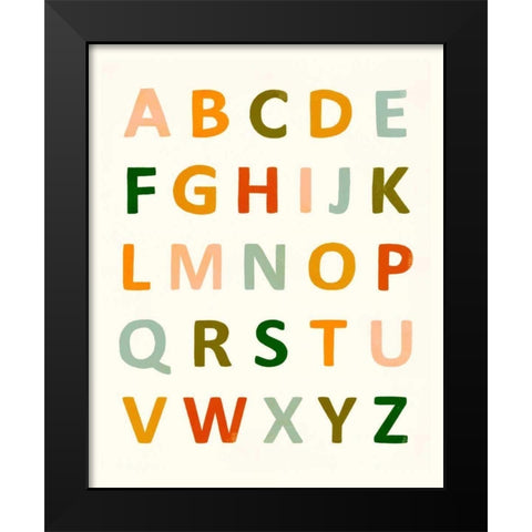 ABC 123 I Black Modern Wood Framed Art Print by Borges, Victoria