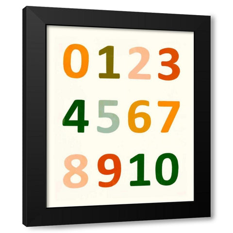 ABC 123 II Black Modern Wood Framed Art Print by Borges, Victoria