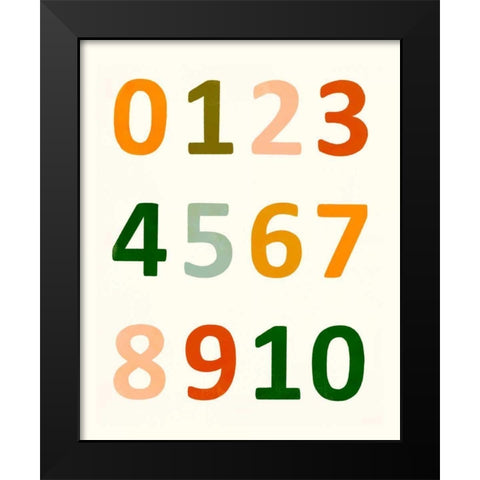 ABC 123 II Black Modern Wood Framed Art Print by Borges, Victoria