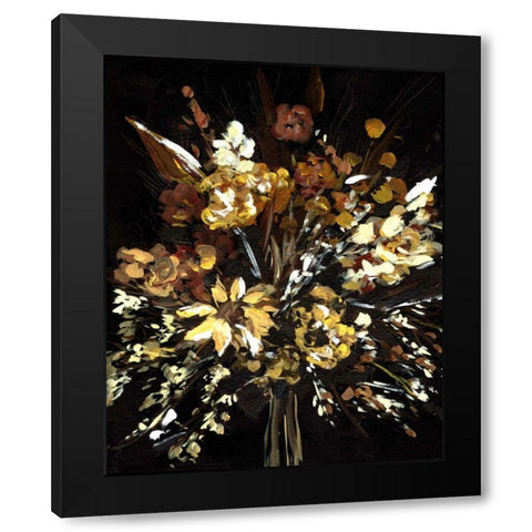 Floral Celebration II Black Modern Wood Framed Art Print with Double Matting by Wang, Melissa