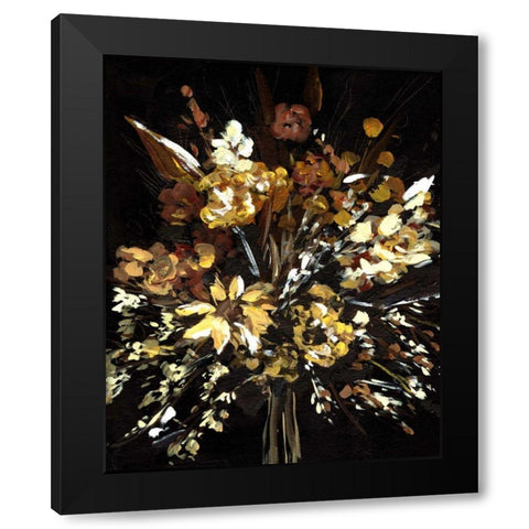 Floral Celebration II Black Modern Wood Framed Art Print by Wang, Melissa