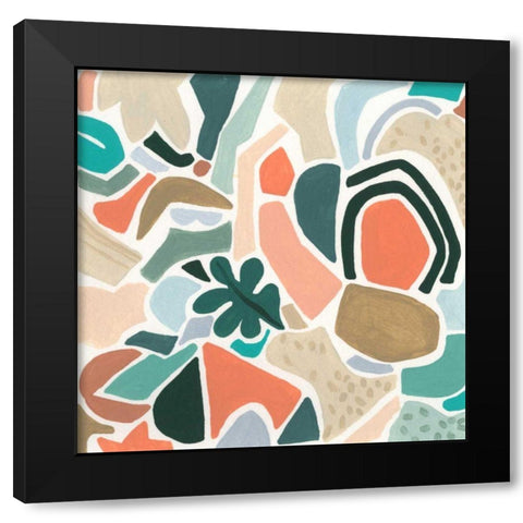 Tonal Aggregate IV Black Modern Wood Framed Art Print with Double Matting by Vess, June Erica