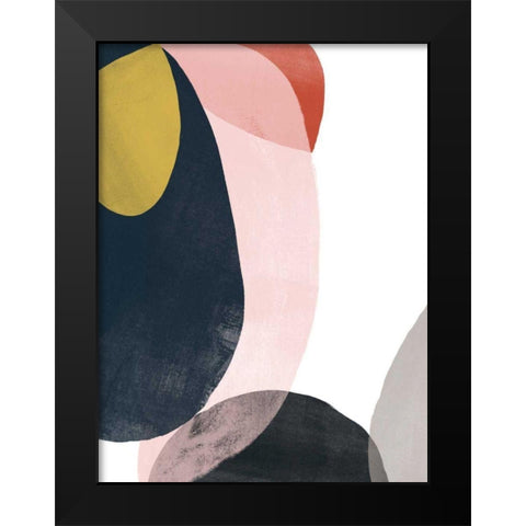 Layer Cycle II Black Modern Wood Framed Art Print by Vess, June Erica