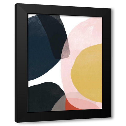 Layer Cycle IV Black Modern Wood Framed Art Print with Double Matting by Vess, June Erica