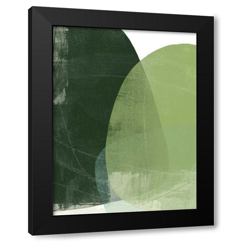 Verdant Arc I Black Modern Wood Framed Art Print by Vess, June Erica