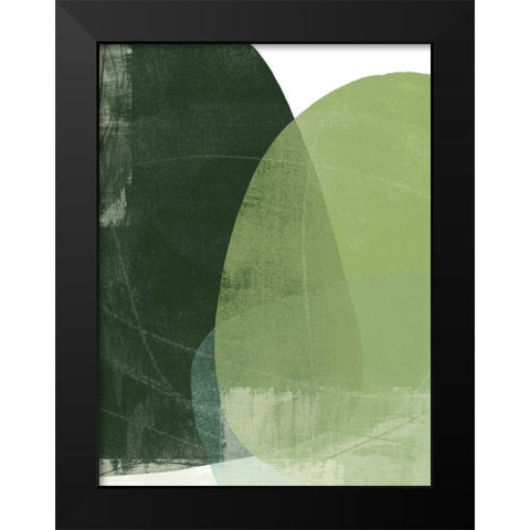 Verdant Arc I Black Modern Wood Framed Art Print by Vess, June Erica