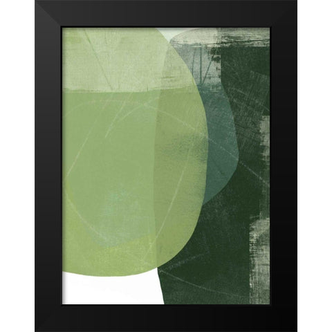 Verdant Arc II Black Modern Wood Framed Art Print by Vess, June Erica