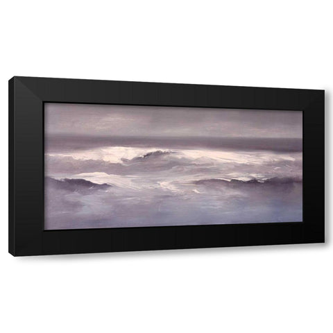Gentle Seas Black Modern Wood Framed Art Print with Double Matting by Finch, Sheila