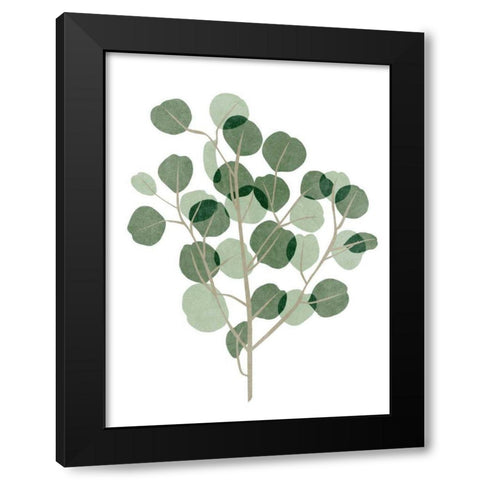 Windy Eucalyptus I Black Modern Wood Framed Art Print with Double Matting by Wang, Melissa