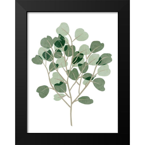 Windy Eucalyptus II Black Modern Wood Framed Art Print by Wang, Melissa